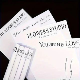 กระดาษห่อช่อดอกไม้ 20 แผ่น ลาย Flowers Studio กระดาษห่อดอกไม้สวย เรียบหรู