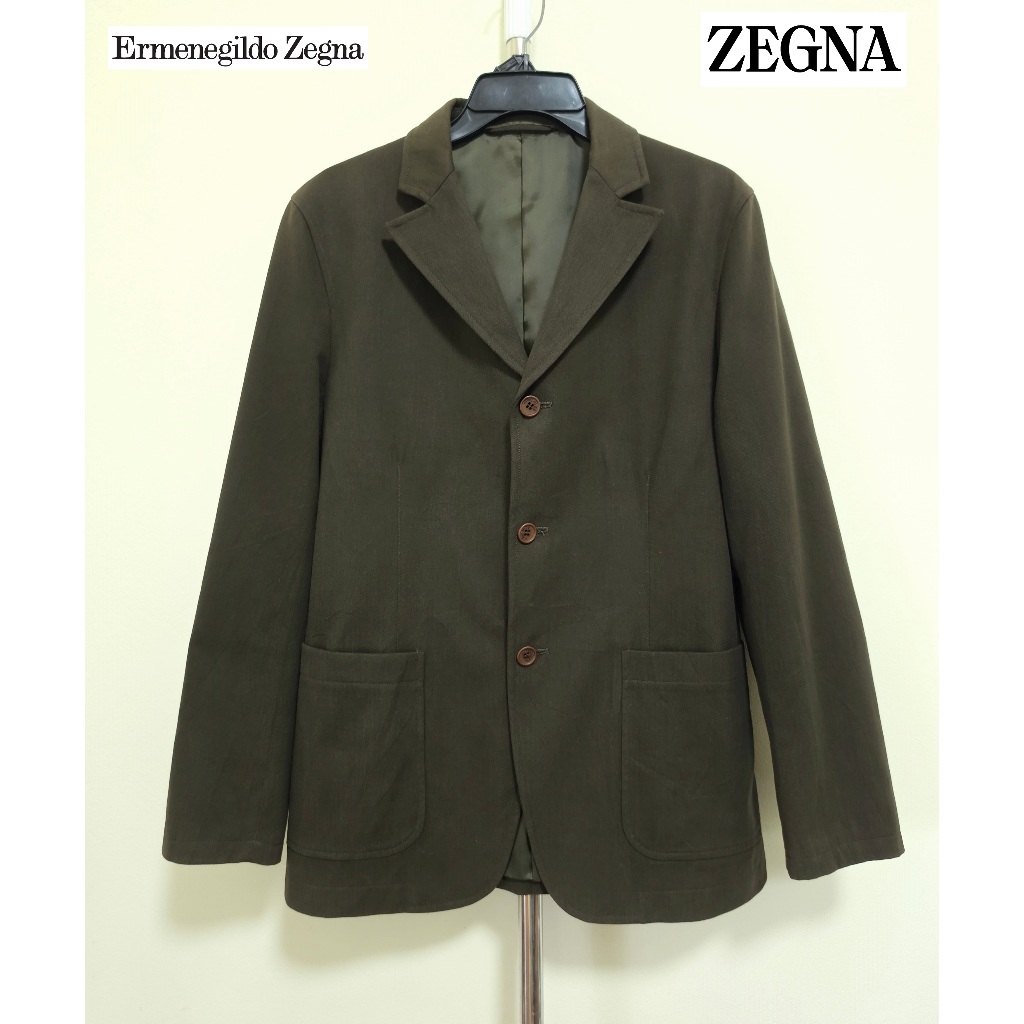Ermenegildo Zegna เสื้อสูทลำลอง เบลเซอร์ สีเขียว อก 40 นิ้ว มือสอง