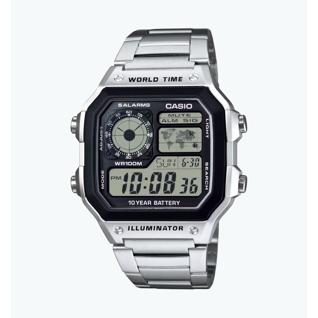นาฬิกา CASIO AE-1200WHD-1AVDF (สินค้ามีพร้อมส่ง) ของแท้100% รับประกันCMG 1ปี กันน้ำ 100 เมตร