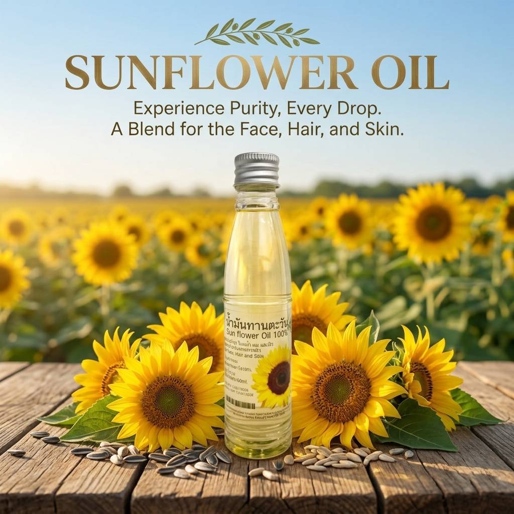 น้ำมันทานตะวัน ออแกนิกส์ น้ำมันดอกทานตะวัน​ Organic  ซันฟลาเวอร์​ออย์​ Sunflower Oil Organic Pure