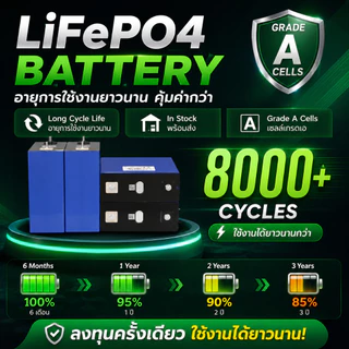 cornex LiFePO4 battery 314Ah 3.2V แบตเตอรี่ลิเธียมฟอสเฟต มือ1 (แถมบัสบาร์และน๊อต)