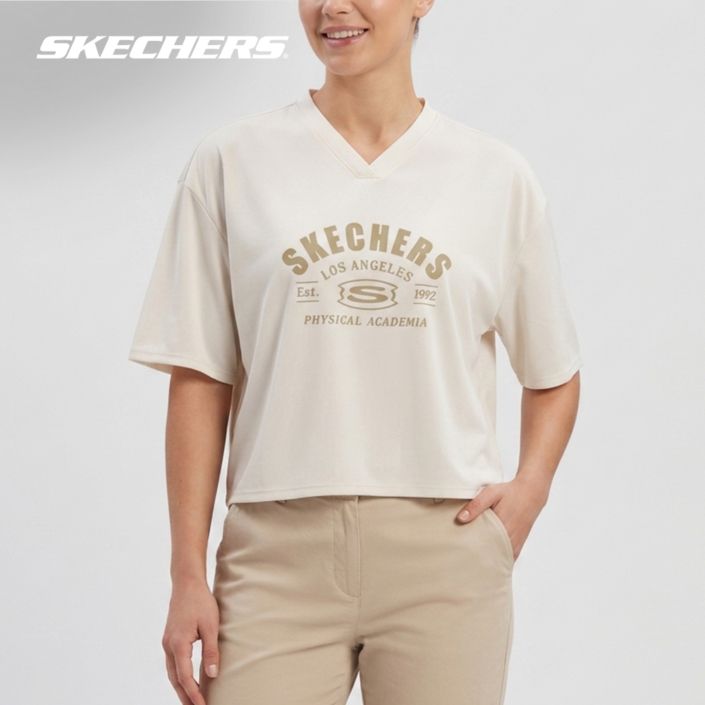 Skechers สเก็ตเชอร์ส เสื้อยืดแขนสั้นผู้หญิง Women Short Sleeve Tee Apparel - SL125W012-00QF