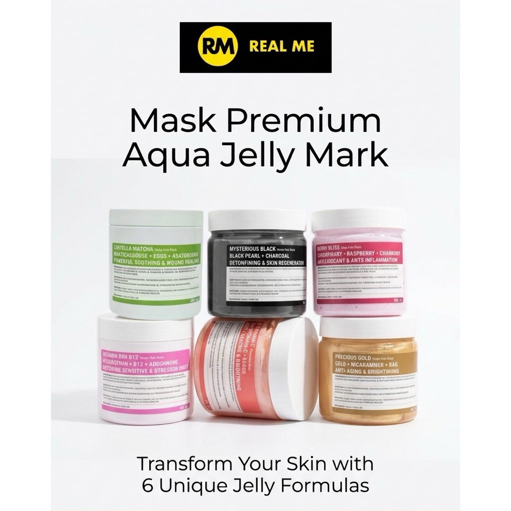 REAL ME Aqua Jelly Mask (มาส์กเจลลี่) บำรุงผิวหน้าชนิดผงสปาสำหรับผสมน้ำแล้วลอกออก