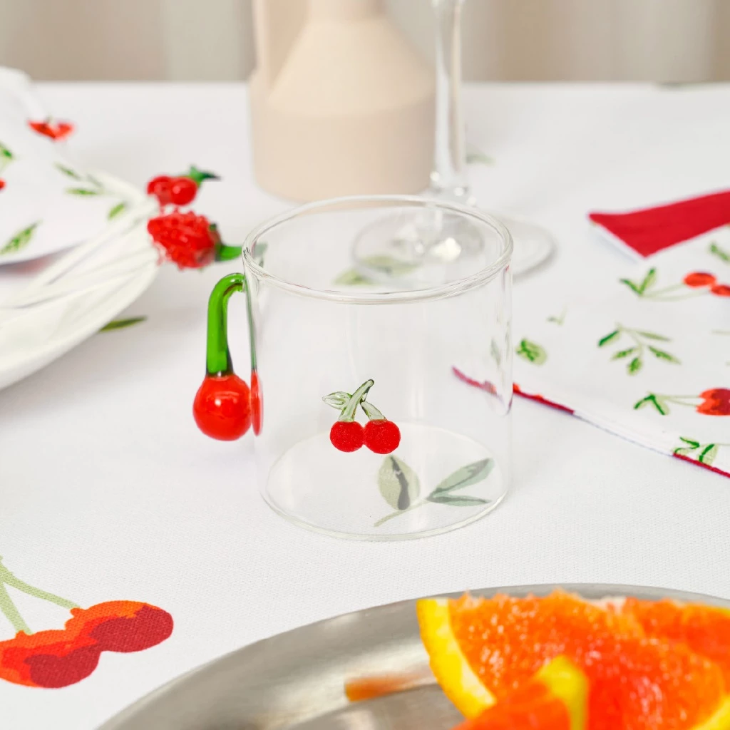 White Story - Cherry Clear Glass