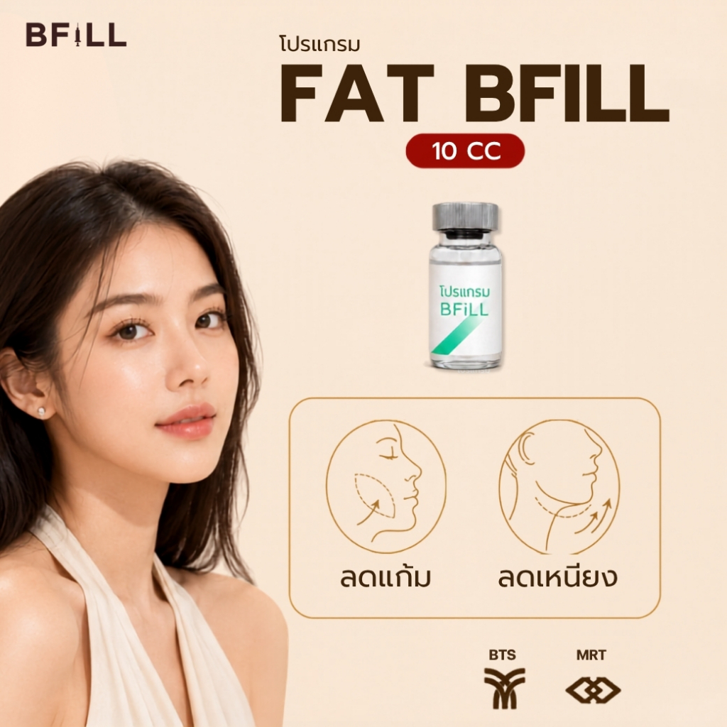โปรแกรม Fat แฟต แก้ม เหนียง ลดไขมัน แก้มป่อง หน้ากลม เหนียงเยอะ กรอบหน้าไม่ชัด  | BFiLL Clinic บีฟิล คลินิก