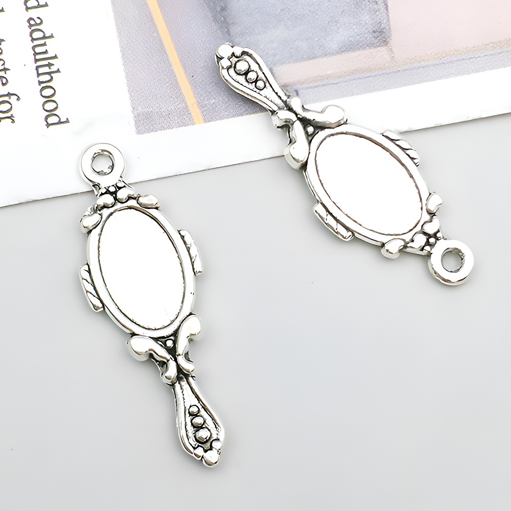 J226C กระจกเงินของจิ๋วจำลองงานดีไอวายขนาด 9.5x27 มม. แพ็คละ 20 ชิ้น