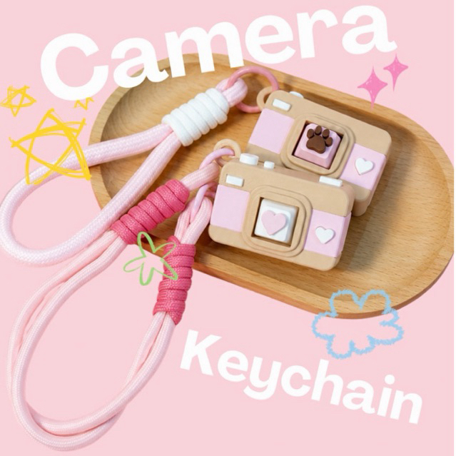 Camera keychain เลือกใส่ keycap ได้ 1 ชิ้นตามใจคุณ