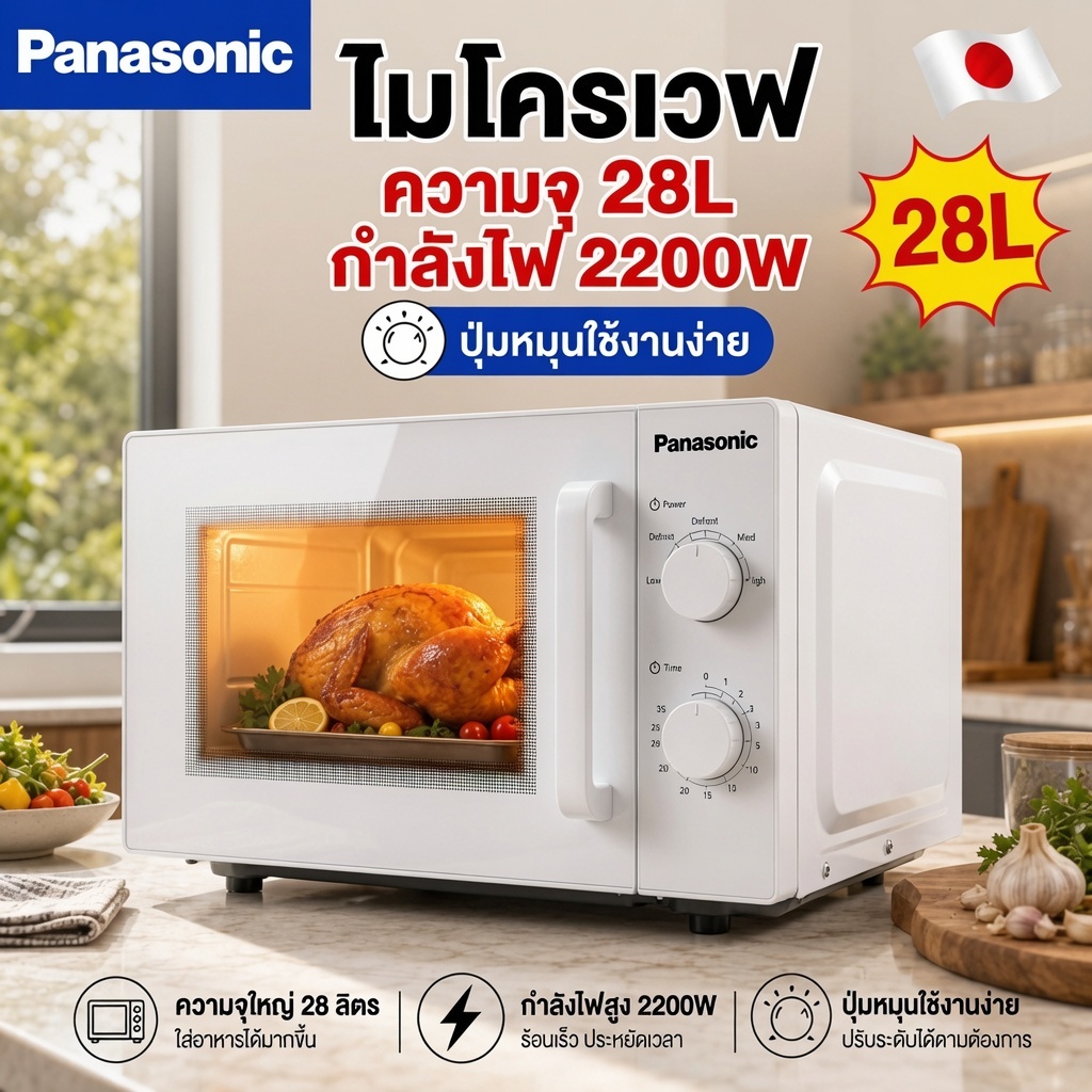ไมโครเวฟ เตาอบไมโครเวฟ ร้อนไว ใช้ง่าย ปรับอุณหภูมิได้ ความจุใหญ่ ตอบโจทย์ทั้งบ้านและคอนโด