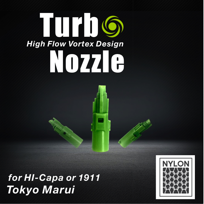 หัวฉีด TURBO Nozzleหัวฉีดแบบ High Flow พร้อมระบบวอร์เท็กซ์ (Vortex) ที่ช่วยเพิ่มประสิทธิภาพสำหรับรุ่น: 1911 / HiCapa