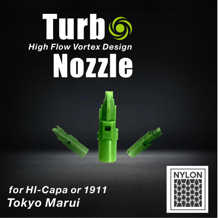 หัวฉีด TURBO Nozzleหัวฉีดแบบ High Flow พร้อมระบบวอร์เท็กซ์ (Vortex) ที่ช่วยเพิ่มประสิทธิภาพสำหรับรุ่น: 1911 / HiCapa