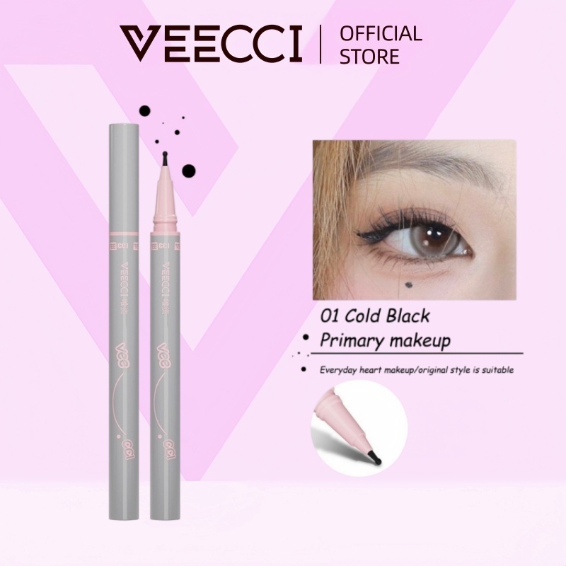 VEECCI อายไลเนอร์ หัวกลม ไฝปลอม กระปลอม ธรรมชาติ ติดทน ปากกาจุดไฝ ธรรมชาติ กันน้ำ 0.55ml VEECCI ปากกาจุดไฝ ปากกาจุดน้ำตา