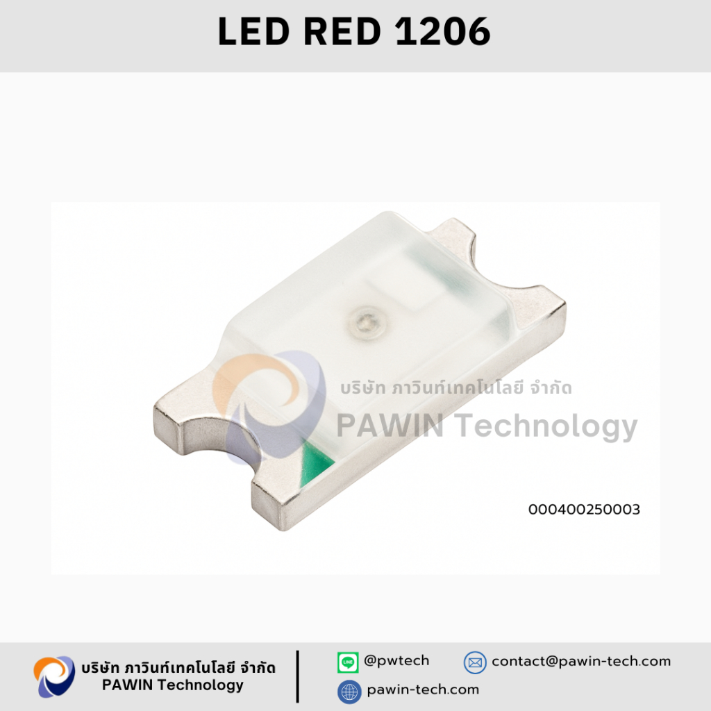 LED RED 1206 1ชุดมีจำนวน 200 ชิ้น