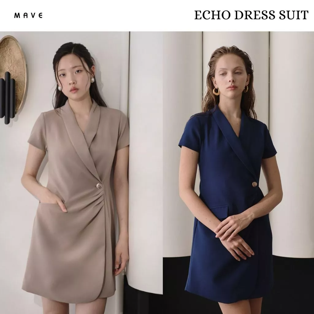 MAVE เดรส รุ่น Echo สี TAUPE,NAVY