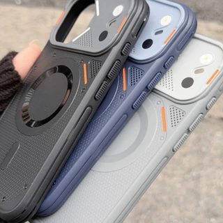 เคสระบายอากาศ(ชาร์จได้) IPHONE - 12pm 13 13pm 14 14pm 15 15pm 16 16pm 17 17pro 17pm