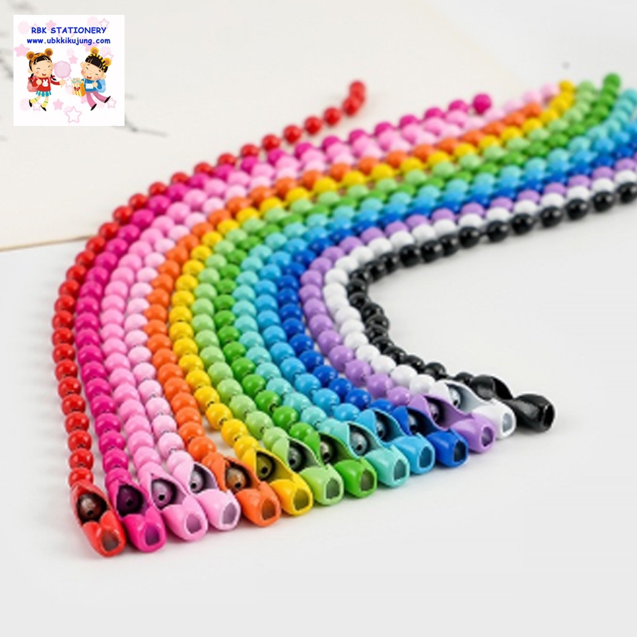 โซ่ไข่ปลาคละสี 10 ชิ้น/ห่อ อุปกรณ์ทำพวงกุญแจ อุปกรณ์ DIY