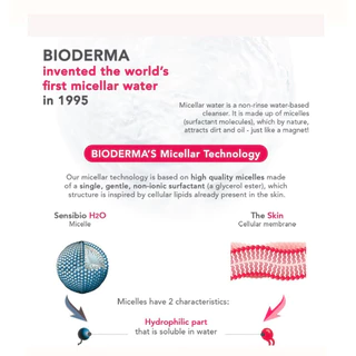 ⭐สินค้าพร้อมส่ง⭐Bioderma Sensibio H2O ขจัดสำอางทำความสะอาดผิวอ่อน 500ml | ดูแลผิวแพ้ง่าย