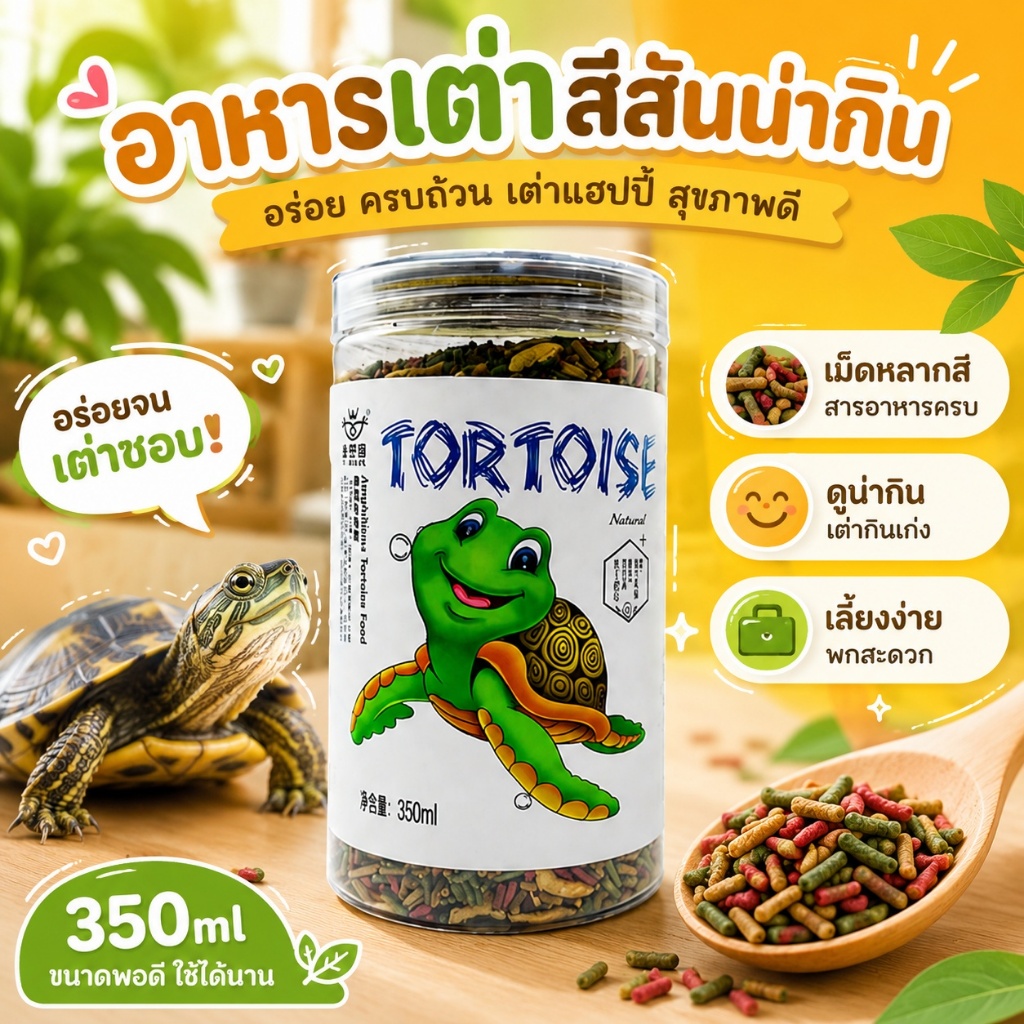 99PET อาหารเต่า สูตรแคลเซียมสูง เสริมกระดอง เพิ่มภูมิคุ้มกัน สำหรับเต่าทุกสายพันธุ์