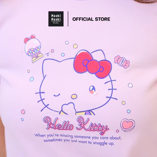Moshi Moshi เสื้อยืดคอกลม เสื้อยืด ลาย Hello Kitty ลิขสิทธิ์แท้จากค่าย Sanrio รุ่น 6100007800-7803