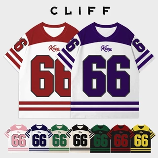 CLIFF สไตล์วินเทจแบบอเมริกัน เสื้อยืดแขนสั้น ลวดลายพิมพ์ หลวมสบาย คอลเล็กชั่นฤดูร้อนใหม่ COD