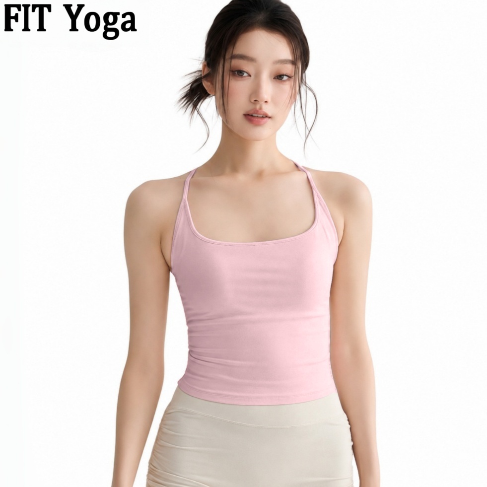 FitYoga ท็อปส์ซูกีฬาสำหรับผู้หญิงโยคะเสื้อผ้าความงามกลับการฝึกอบรมการออกกำลังกายเสื้อกล้ามเทนนิสกลับ ราคาถูก Shopee Lazada