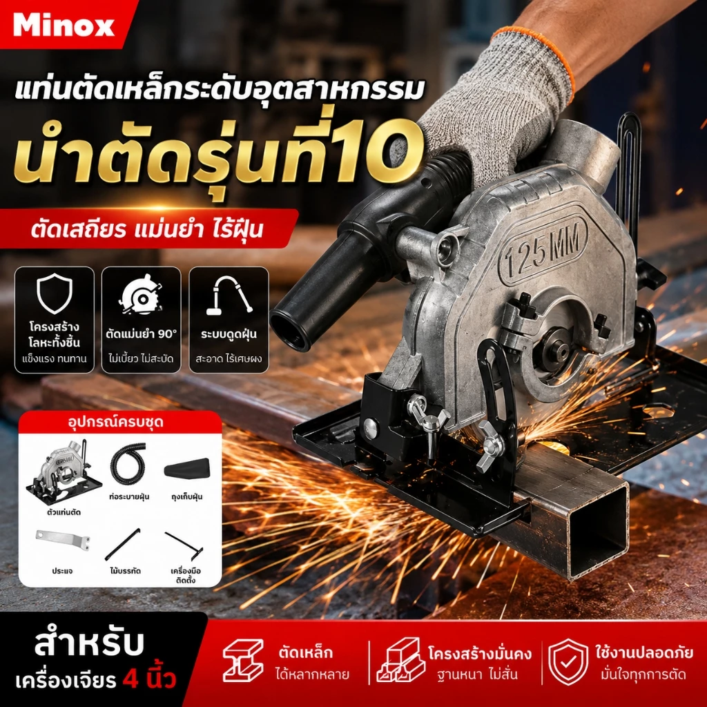 ชุดดัดแปลงมุมเจียร/เลื่อยวงเดือน สามารถเปลี่ยนมุมเจียร/เลื่อยวงเดือนให้เป็นเครื่องตัดไม้/เลื่อยสำหรับใช้ทางทหาร มาพร้อมร