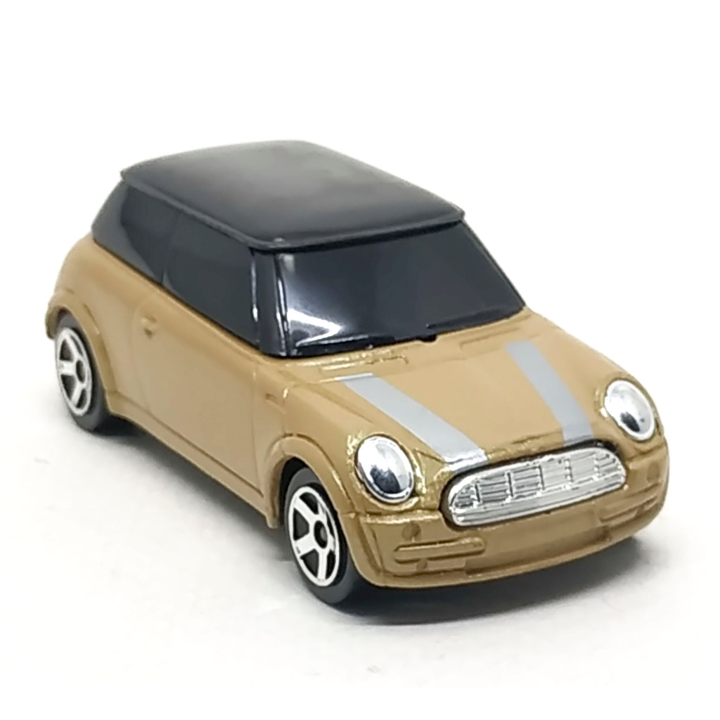 Majorette Mini Cooper - สีน้ำตาล คาดเงิน หลังคาดำ /Wheels 5CS /scale 1/56 (3 inches) no Package