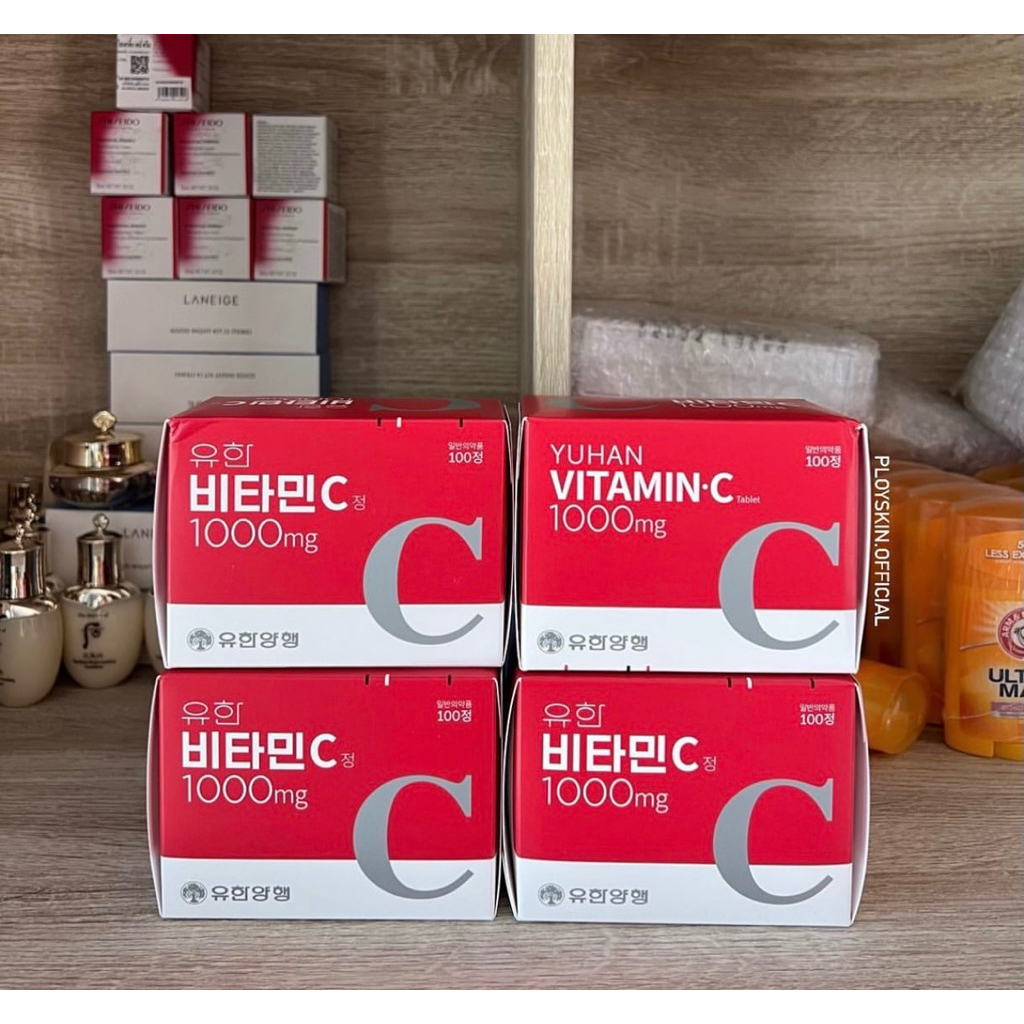 พร้อมส่ง ของแท้ 100% Yuhan Vitamin C(1 กล่องมี 100 เม็ด)