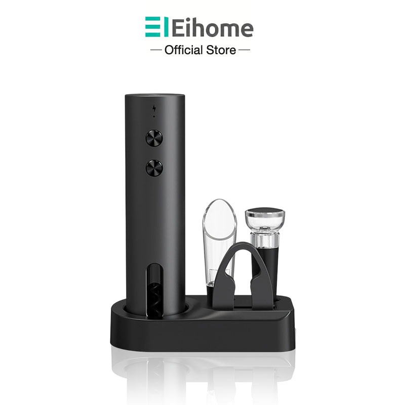 Eihome ที่เปิดขวดไวน์อัตโนมัติ พร้อมที่จ่ายขวดโหล มีดตัดดีบุก และจุกสุญญากาศ ที่เปิดขวดไวน์อัตโนมัติ