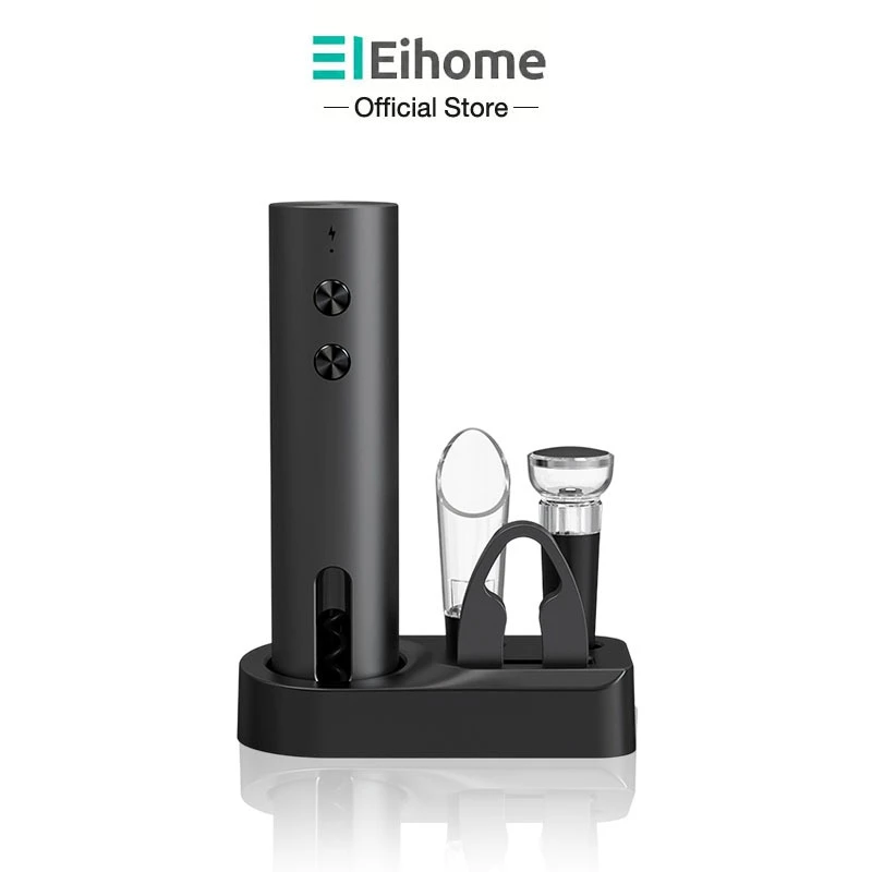 Eihome ที่เปิดขวดไวน์อัตโนมัติ พร้อมที่จ่ายขวดโหล มีดตัดดีบุก และจุกสุญญากาศ ที่เปิดขวดไวน์อัตโนมัติ