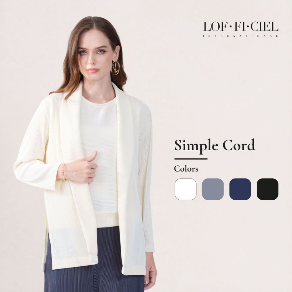 LOFFICIEL Simple Coard Collection เสื้อคลุมผู้หญิง เสื้อคลุมผู้หญิงยืด ดูแพง สไตล์มินิมอล