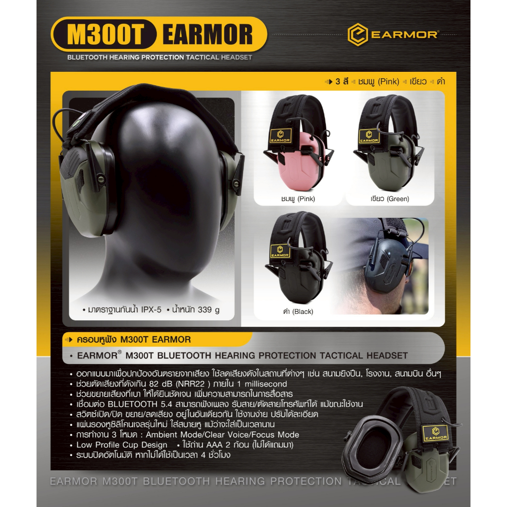 ครอบหูฟัง M300T Earmor BY:Task Force