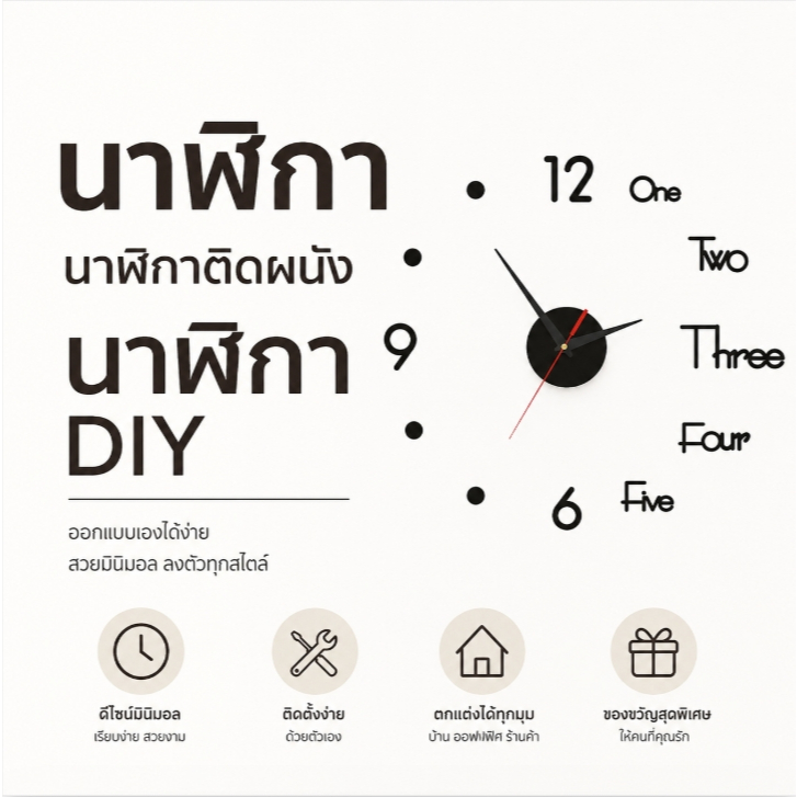 alive2022  นาฬิกา นาฬิกาติดผนัง นาฬิกา DIY ขนาดเล็ก  YF-1481