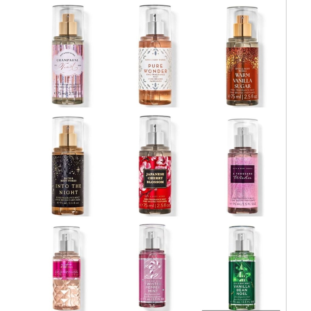 🔴 7.7 SALE 🔴แท้ช่อปไทย🩷 น้ำหอม บอดี้มิส ขวดเล็ก BATH & BODY WORKS Travel size mist 75ml.