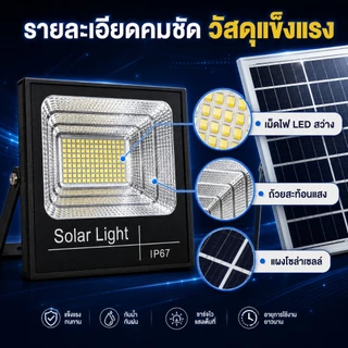 Ofeel【ซื้อ1แถม1】ไฟโซล่าเซลล์ 800000W โซล่าเซลล์ ไaฟสปอตไลท์ กันน้ำ LED IP69 solar light กลางคืนจะสว่างขึ้นโดยอัตโนมัติ