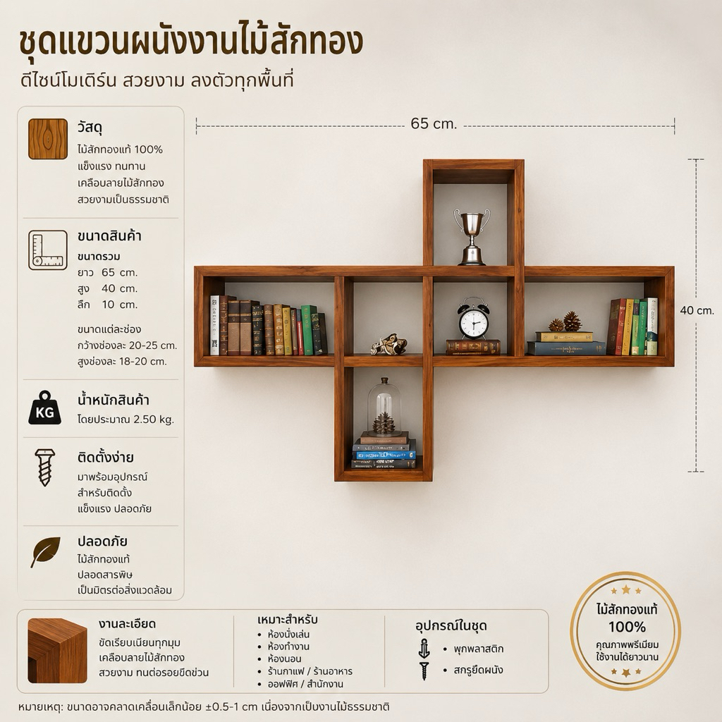 ชุดแขวนผนัง(งานไม้สัก)