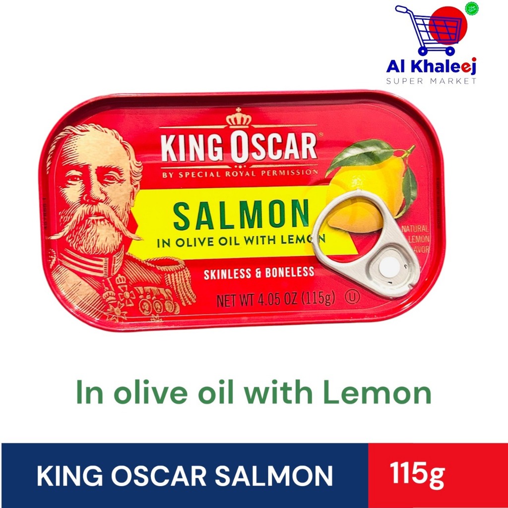KING OSCAR SALMON IN OLIVE OIL WITH LEMON 115g