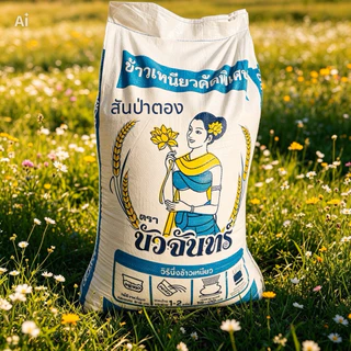 บัวจันทร์ ข้าวเหนียวสันป่าตอง 45 กิโลกรัม ตราบัวจันทร์ เกรดพรีเมี่ยม อร่อย สวย อ่อนนุ่ม ครอบครัวใหญ่