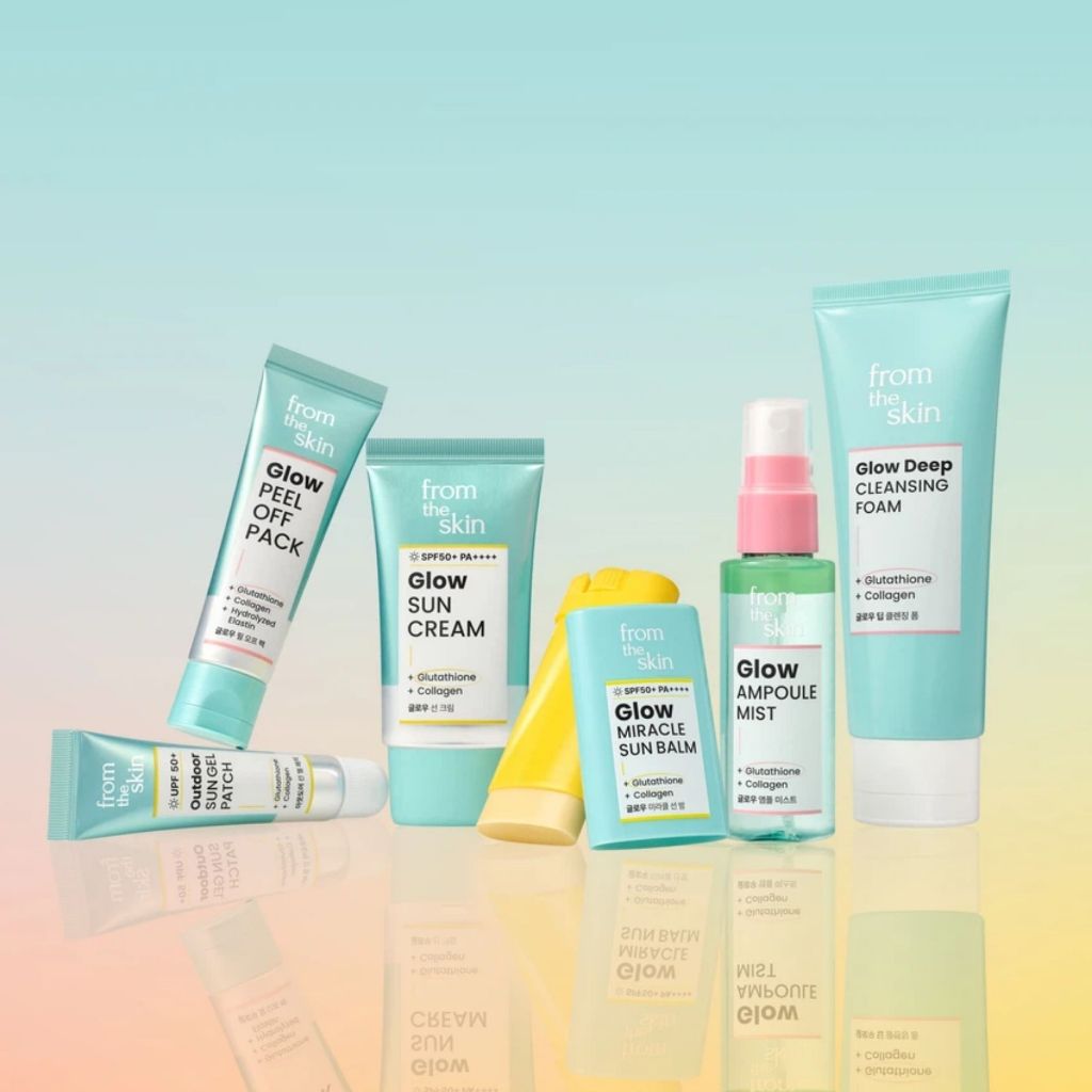 FROM THE SKIN Glow Sun Cream/Glow Miracle Sun Balm/Glow Deep Cleansing Foam/Glow Deep Cleansing Foam/Glow Peel Off Pack