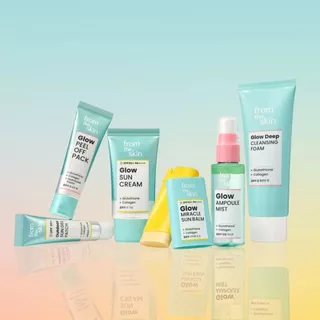 FROM THE SKIN Glow Sun Cream/Glow Miracle Sun Balm/Glow Deep Cleansing Foam/Glow Deep Cleansing Foam/Glow Peel Off Pack