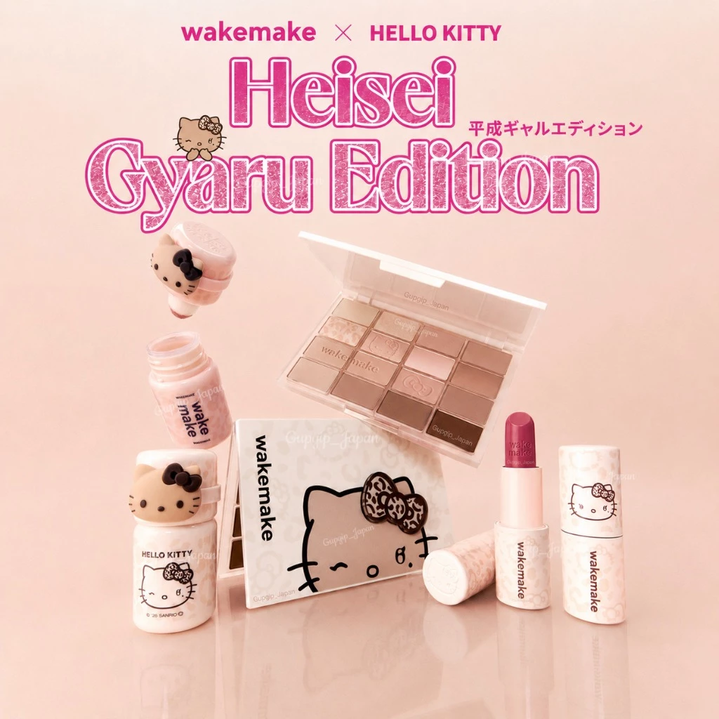 (พร้อมส่งในไทย)Wakemake X Hello Kitty Sanrio Collection เครื่องสำอางและแปรงแต่งหน้าของแท้นำเข้าจากญี่ปุ่นและเกาหลี