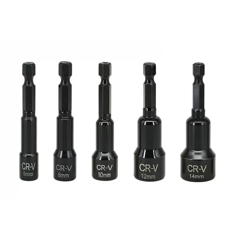 ชุดลูกบล็อกหัวแม่เหล็ก แบบสวมเร็ว เบอร์ 1/4 "Hex Shank เมตริกประแจซ็อกเก็ตบิต