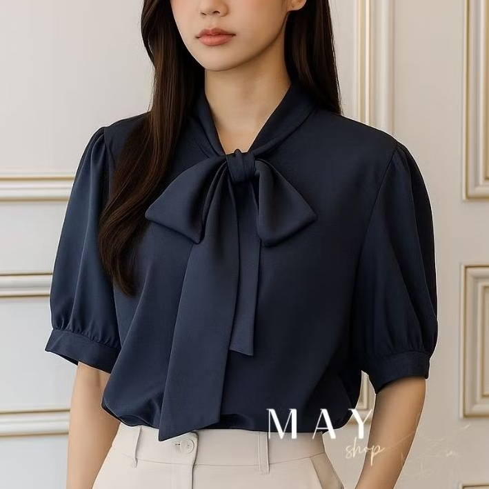 เสื้อดำ เสื้อทำงานสไตล์เกาหลี ใส่สบาย เรียบหรู