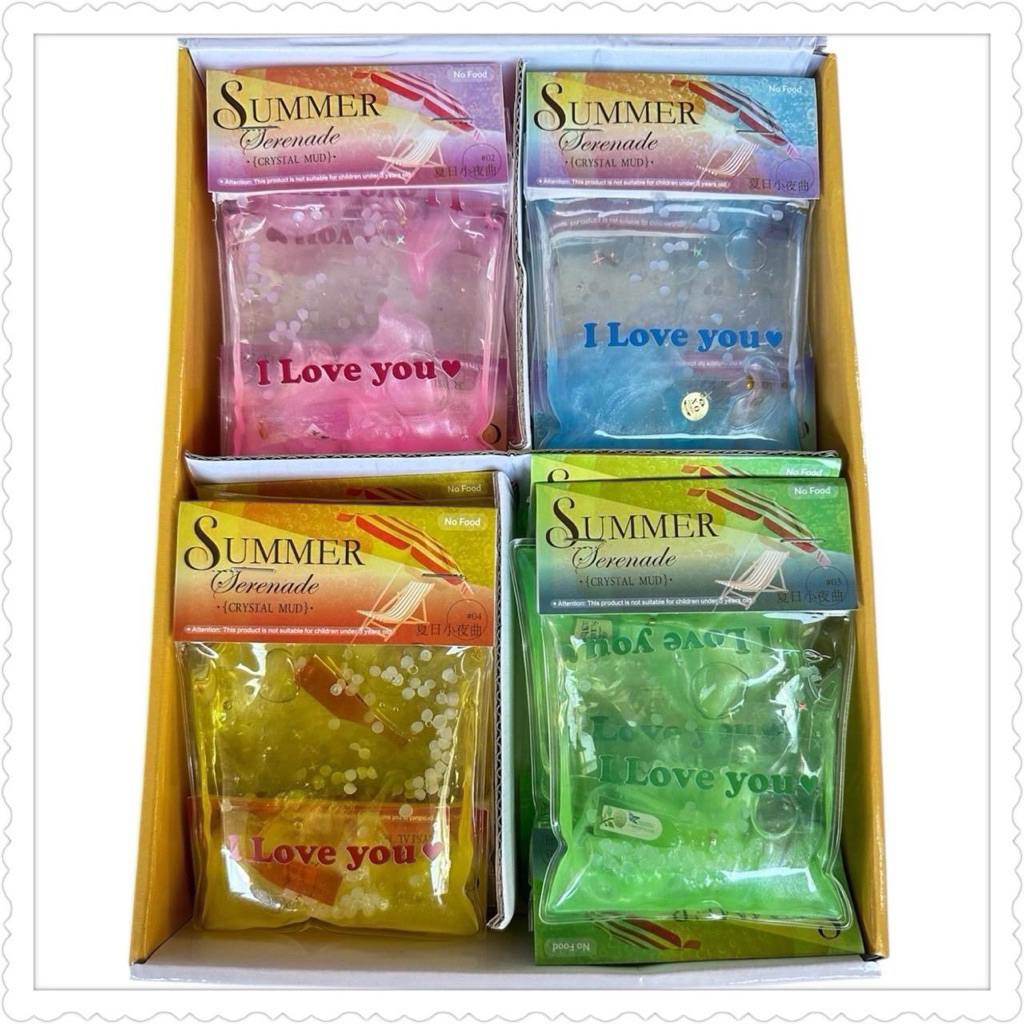 สไลม์รวมแบบน่ารักในซอง ขนาดซอง : 9x13CM. ✅ส่วนลดดูรูปที่2✅คละสี ห่อการตูน ราคายกโหล12ห่อ