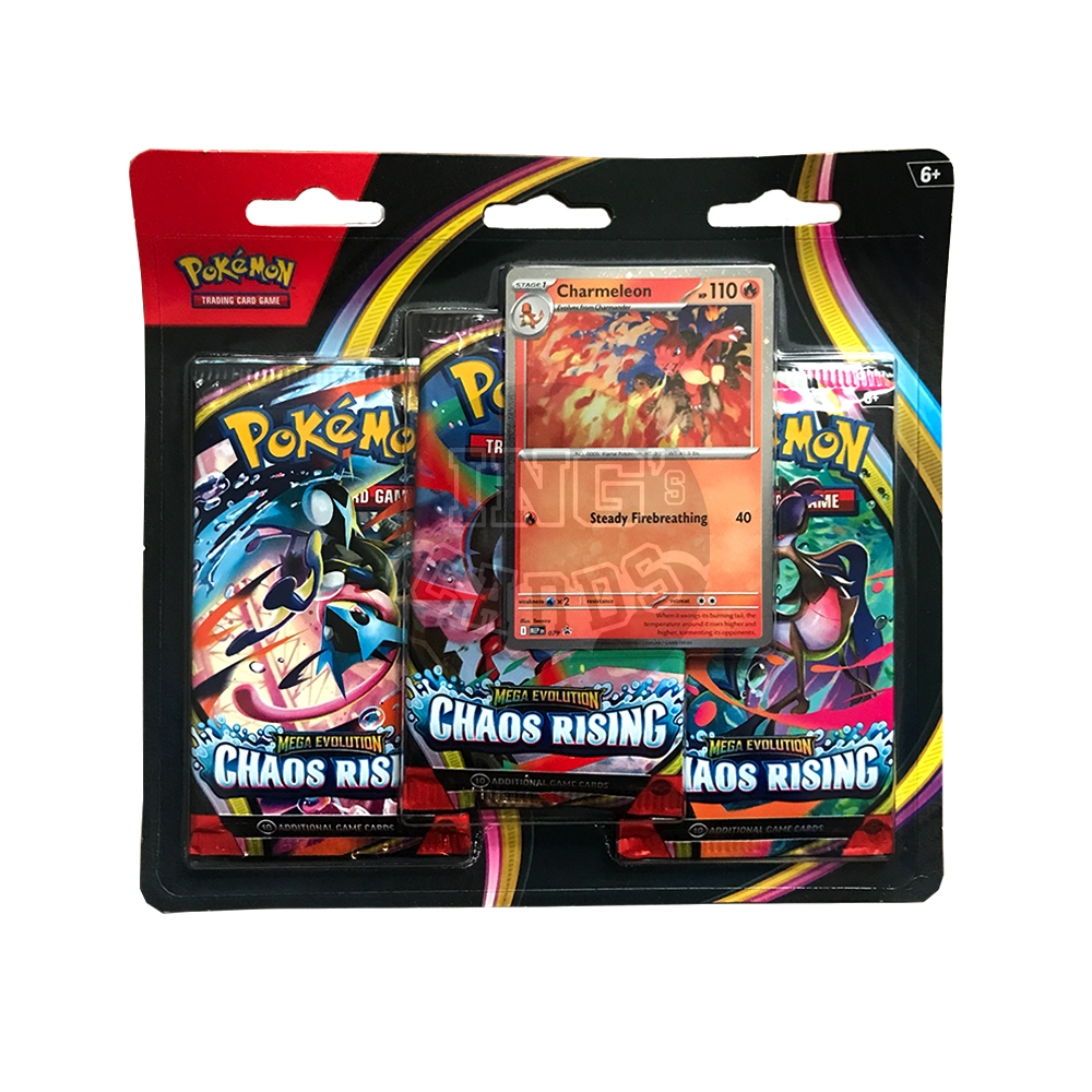 การ์ดสะสมโปเกมอน Pokemon Mega Evolution (ME04) Chaos Rising 3 Pack Blister