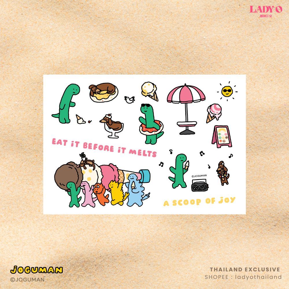 JOGUMAN Eat It Before It Melts – UV Sticker สติกเกอร์กึ่งถาวร
