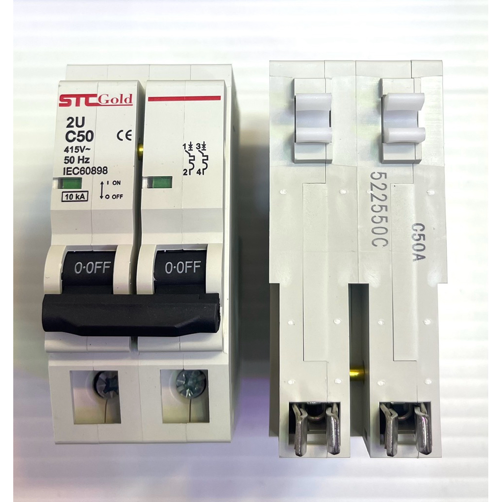 เมนเซอร์กิตเบรกเกอร์ Safe-T-Cut 2P 32/50/63A Model: 2U STC Gold