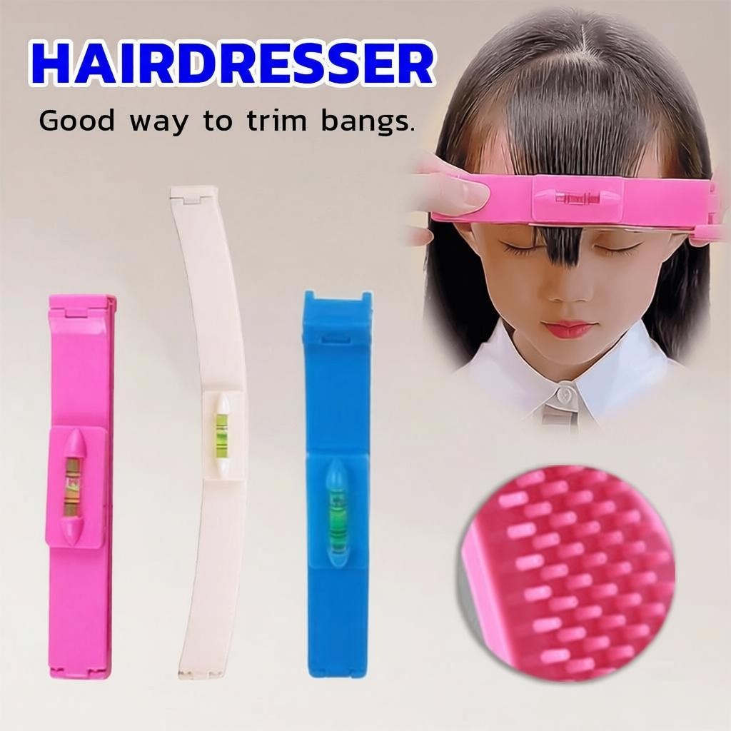 เครื่องมือตัดผม DIY ไม้บรรทัดวัดระดับผมหน้าม้า ตัดผมหน้าม้า haircut tool