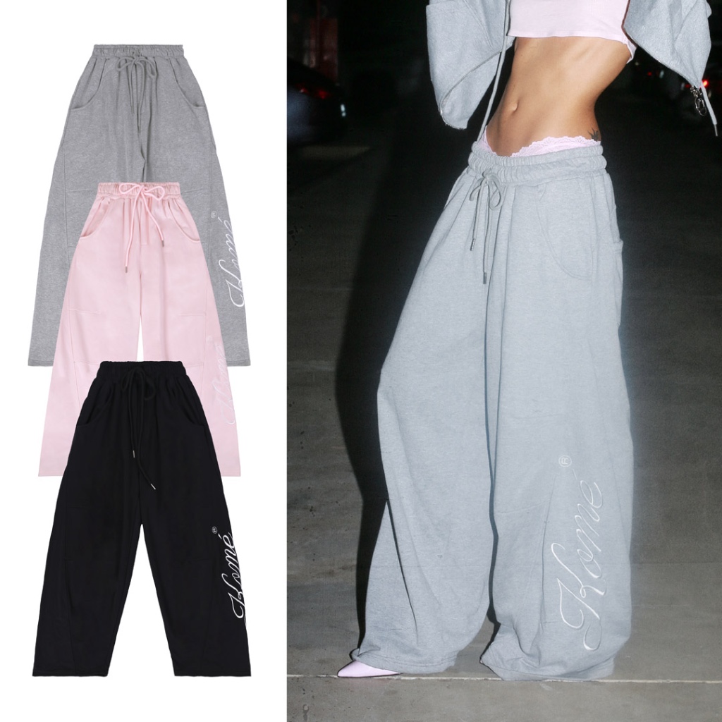 kome.offi กางเกงวอร์มทรง baggy barrel รุ่น regina sweatpants