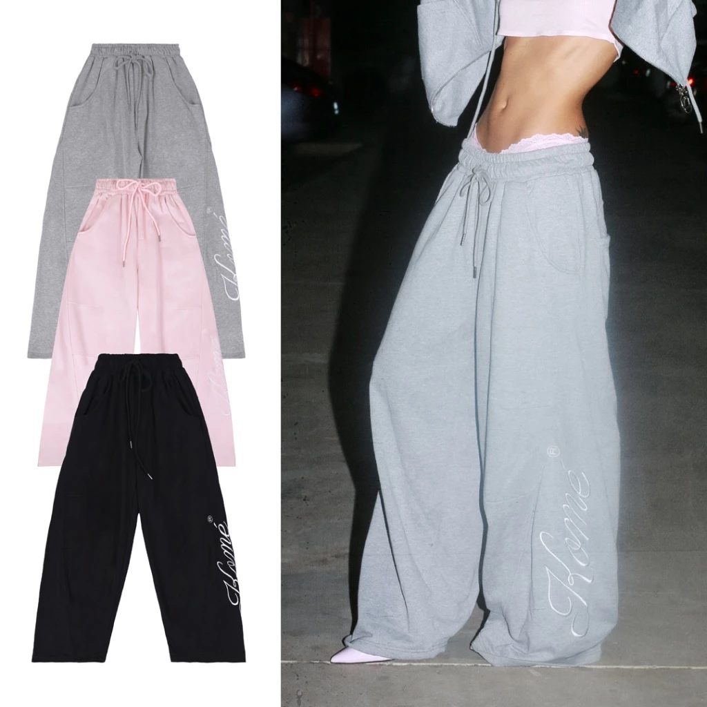 kome.offi กางเกงวอร์มทรง baggy barrel รุ่น regina sweatpants