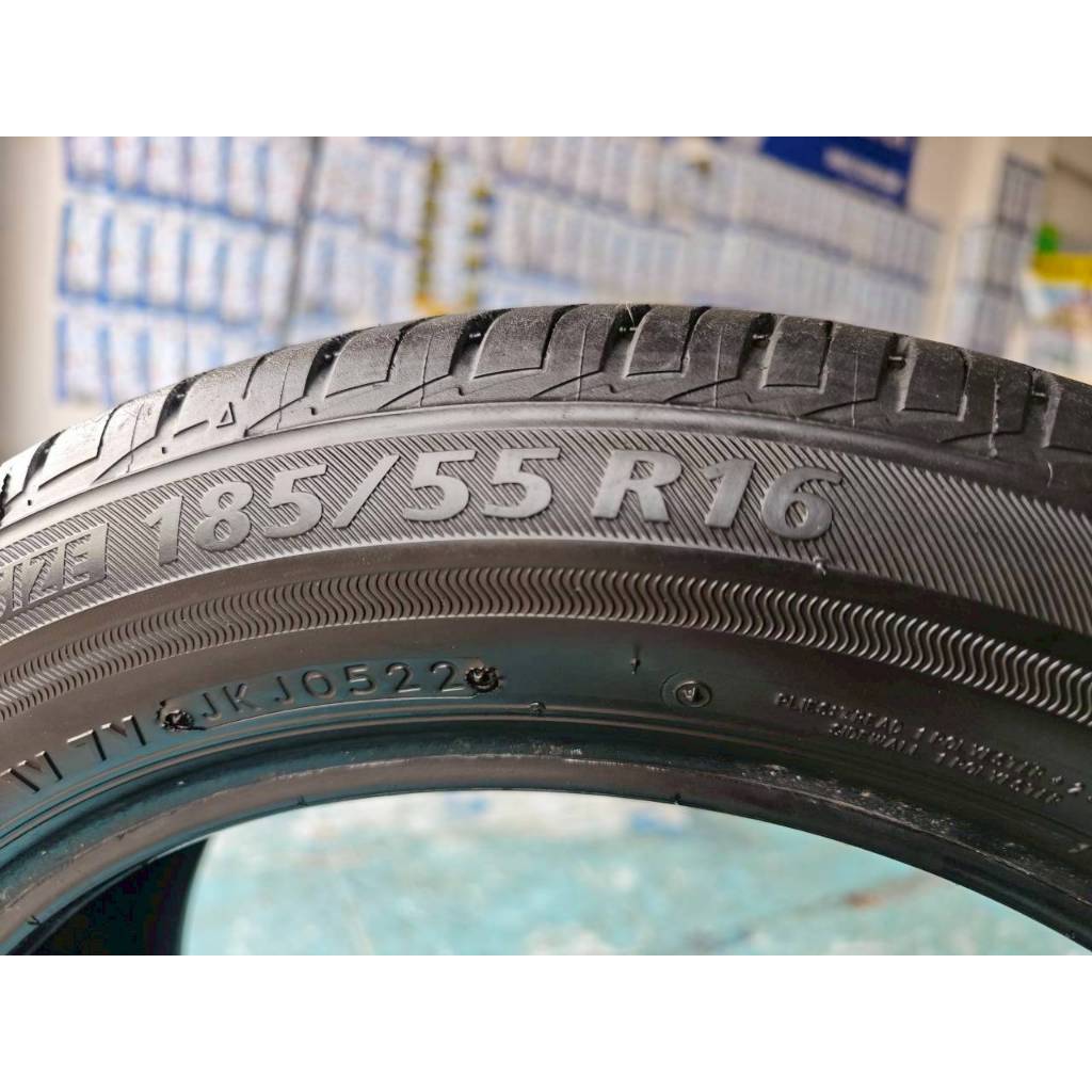 ยางเปอร์เซ็นต์ ยางมือสองBridgestone EP300 ขนาด 185 55 R16 ปี22 มีปะ2 ราคา 252 บาท